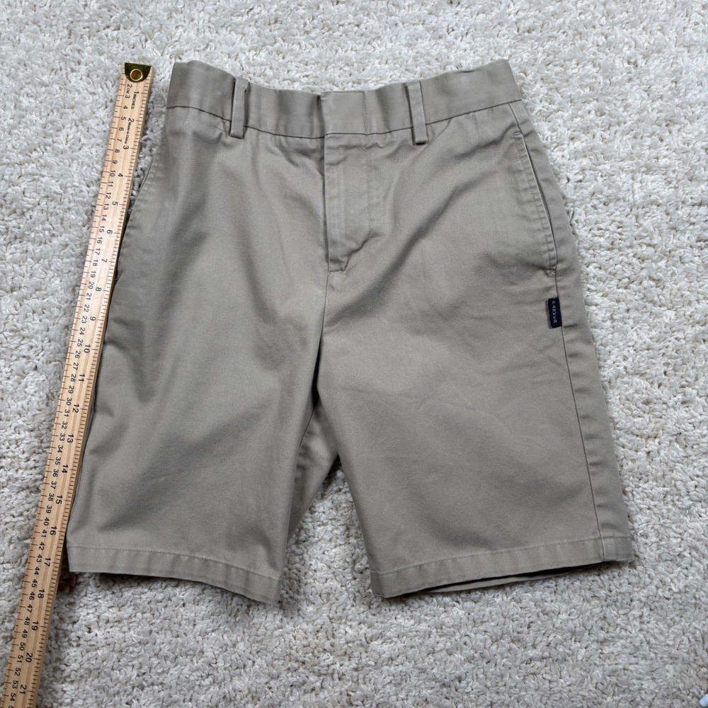 Parker Kids Khaki Flat‎ Front Chino Shorts Size 10 Adjustable Waist